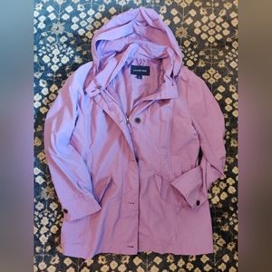Purple Land's End hooded rain jacket (sz L)